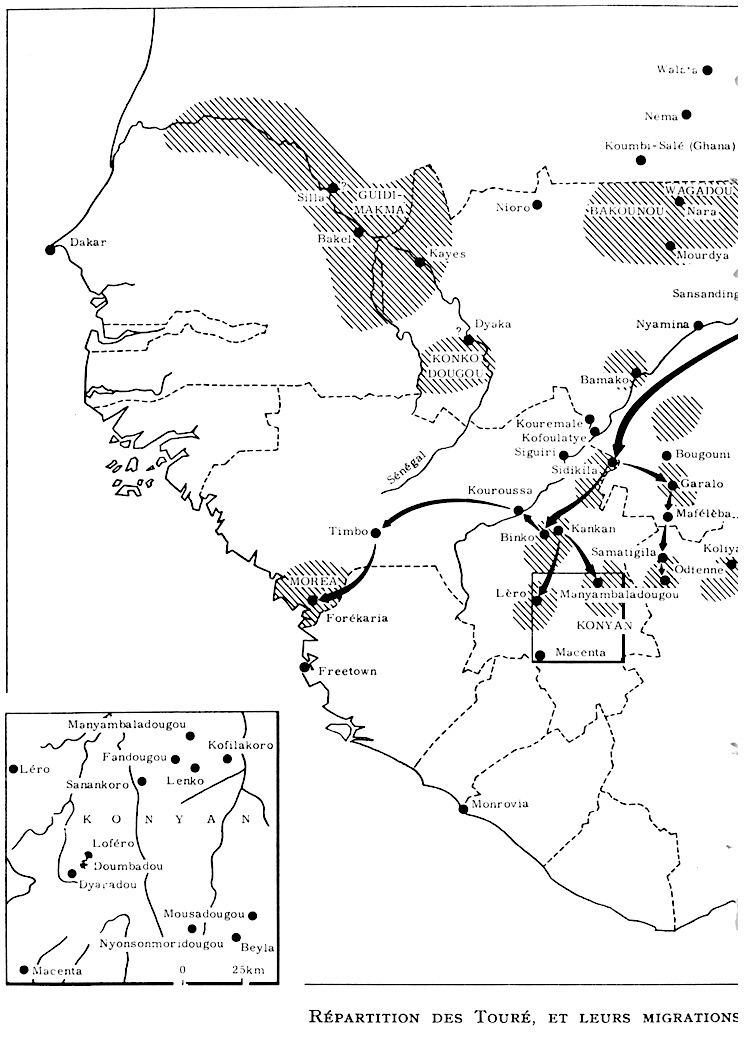 Repartition des Toure et leurs migrations